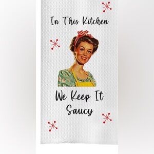 Retro Kitchen Towel with Vintage Design